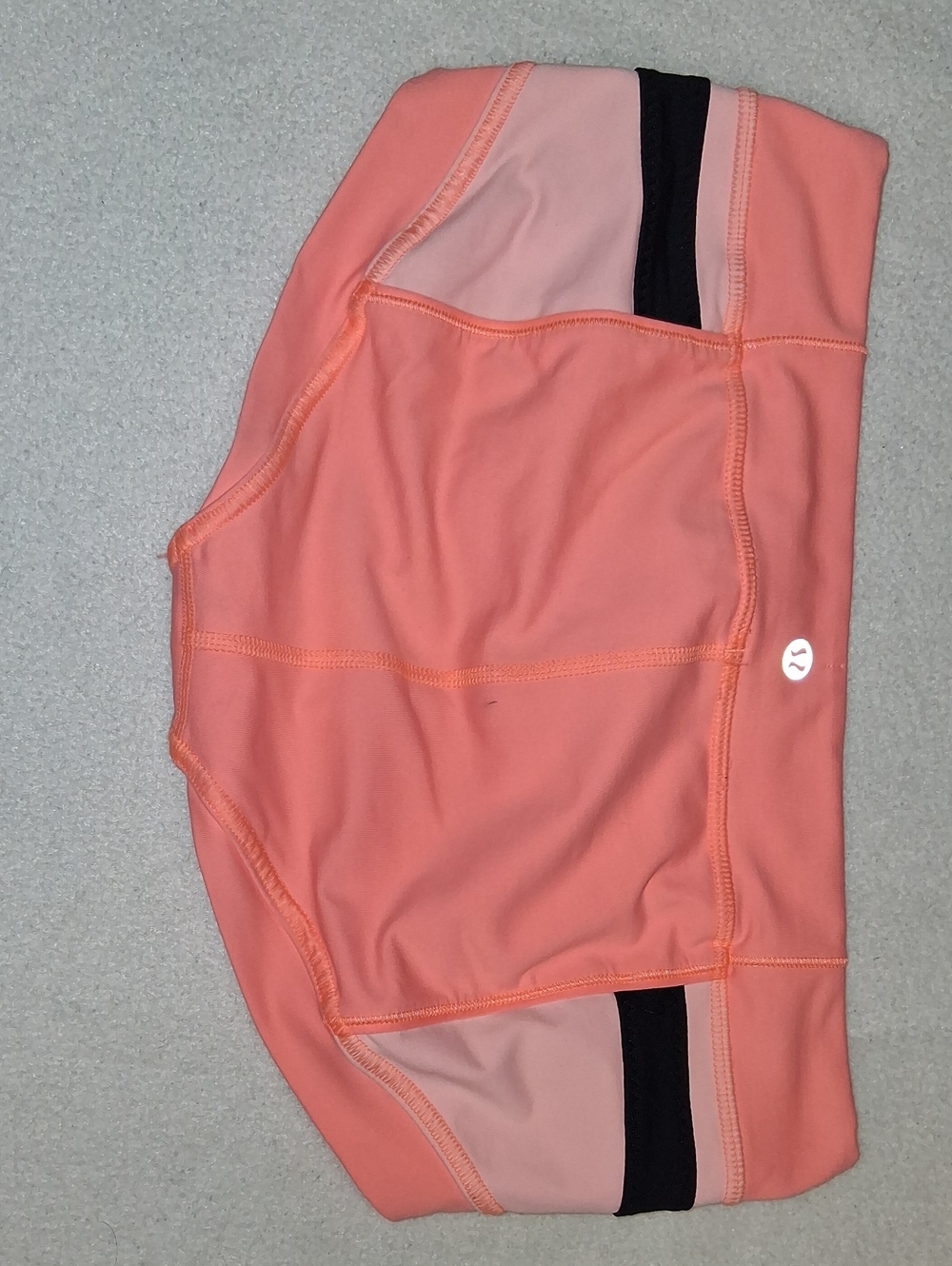 lululemon athletica Coral Bike Shorts with Black Accent